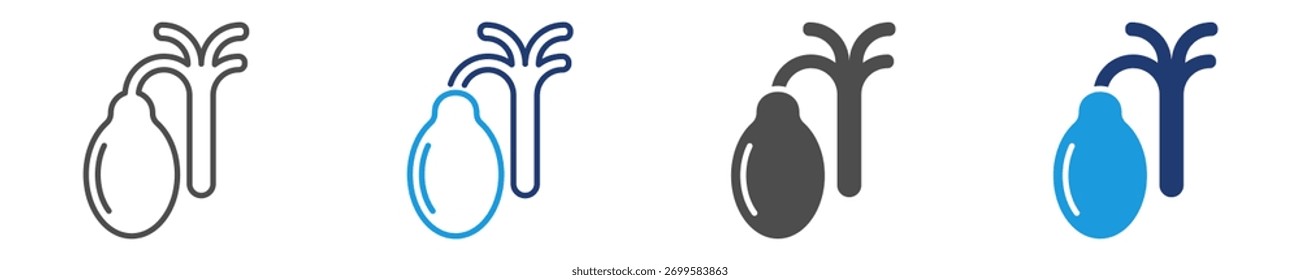 gallbladder icon set multiple style