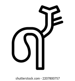 gallbladder line icon illustration vector graphic
