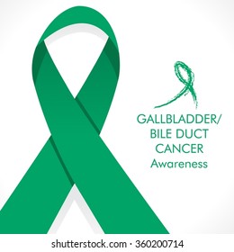 Gallbladderbile Duct Cancer Awareness Jade Ribbon Stock Vector (Royalty ...