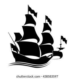 Galleon Motif Drawing