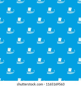 Galleon pattern vector seamless blue repeat for any use