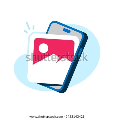 gallery access permission on mobile app concept illustration flat design. simple modern graphic element for ui, infographic, icon