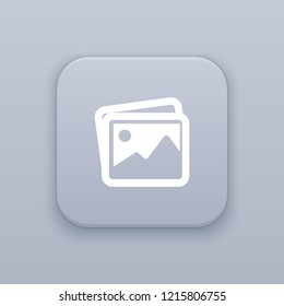 Gallery, Album button, best vector on a gray background