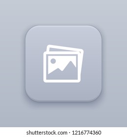 Gallery, album button, best vector on a gray background