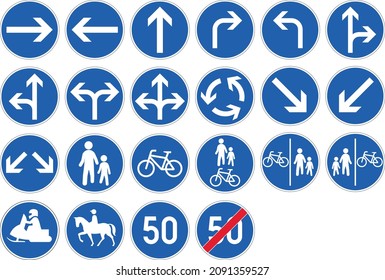 Gallery of All Mandatory signs, Road signs in Finland
