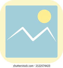 Galerie-App, Illustration, Vektorgrafik auf weißem Hintergrund.