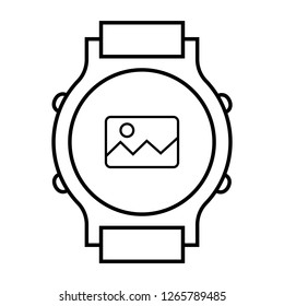 Gallery, app, smart icon vector image. Can also be used for Smart Watch. Suitable for mobile apps, web apps and print media.
