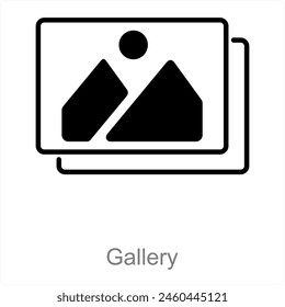 Gallery and art icon concept