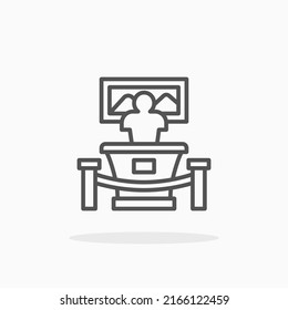 Gallery Art line icon. Editable stroke and pixel perfect. Can be used for digital product, presentation, print design and more.