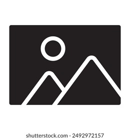 Galerie schwarzes Symbol. Vektorillustration.