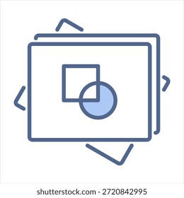 Colección de estilo de icono azul Galería