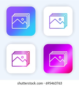 Gallery bright purple and blue gradient app icon