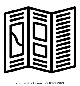 Gallery brochure icon outline vector. Art museum. Painting artwork