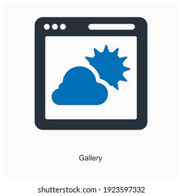 Gallery or  clip gallery icon concept
