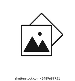 Gallery collection icon sign on white vector illustration