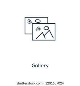 Gallery concept line icon. Linear Gallery concept outline symbol design. This simple element illustration can be used for web and mobile UI/UX.