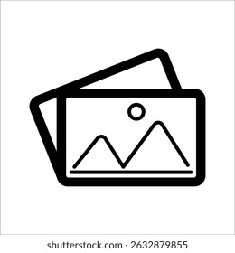Gallery design thumbnail images symbol vector icons multimedia icons image icons