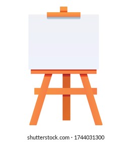 Gallery easel icon. Cartoon of gallery easel vector icon for web design isolated on white background