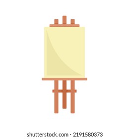 Gallery easel icon. Flat illustration of gallery easel vector icon isolated on white background