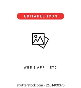 gallery editable stroke icon, outline icon for web, app, presentation, etc