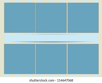 Gallery with empty frames