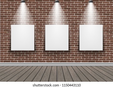 Gallery exhibition interior.
