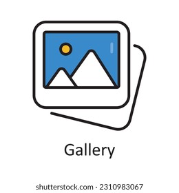 Gallery Filled  Outline Icon Design illustration. Art and Crafts Symbol on White background EPS 10 File