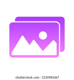 Gallery Glyph Gradient icon Design