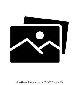 gallery glyph icon illustration vector graphic