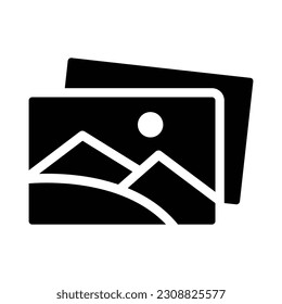 Galerie-Glyphe-Symbol, Vektorgrafik