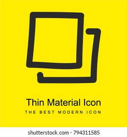 Gallery hand drawn interface symbol of irregular squares outlines bright yellow material minimal icon or logo design