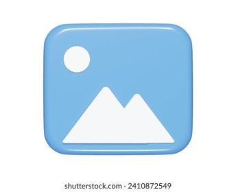 gallery icon 3d render illustration