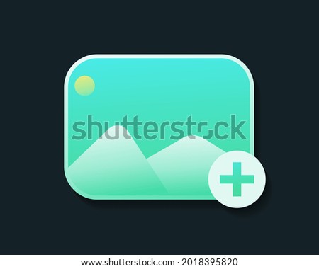 Gallery icon. Add photo symbol. Picture image album. Illustration vector