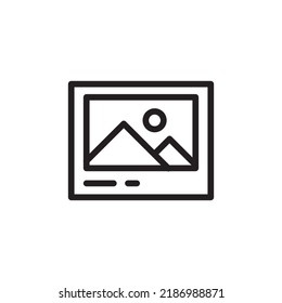 gallery icon, album icon, creative album design, flat design, white background, simple, editable.