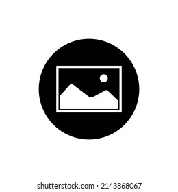 Gallery icon in black round