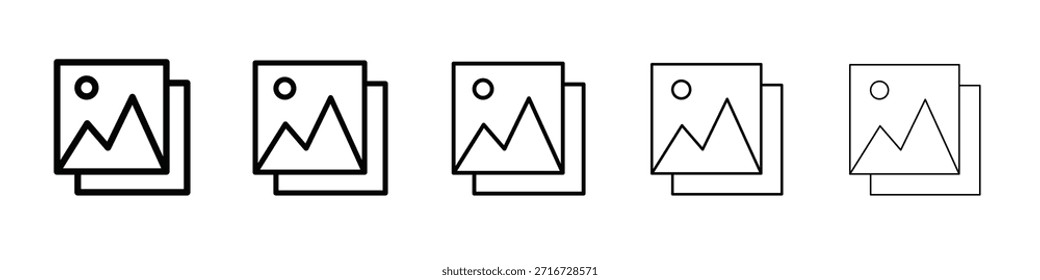 Galería icono de diseño, logotipo, App, interfaz de usuario. Ilustración vectorial, EPS