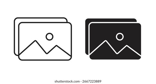 Icono de la Galería. Vectores de los gráficos del doodle