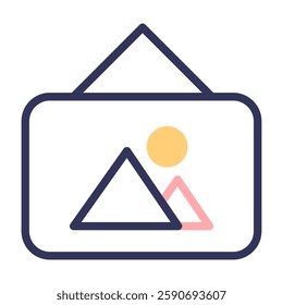 Gallery icon with editable stroke. Photo icon or image icon