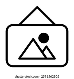 Gallery icon with editable stroke. Photo icon or image icon