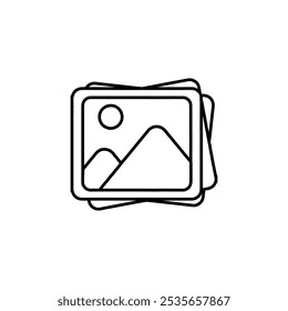 Galeriesymbol flaches Logo einzeln