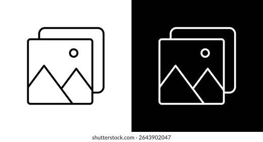 Gallery icon Graphic vector set for ui design