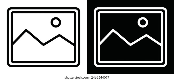 gallery icon, image icon, picture symbol.  Photo gallery icon, Image symbol, Picture signs. photo signs. vector illustration.