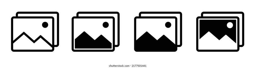 Gallery Icon. Images Icon. Picture Icon Set Vector Illustration