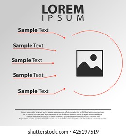 gallery icon. gallery infographics template
