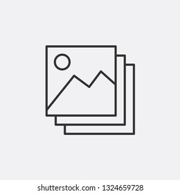 Gallery icon isolated on background. Picture symbol modern, simple, vector, icon for website design, mobile app, ui. Vector Illustration