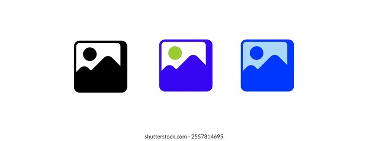 Gallery Icon. linear style sign for mobile concept and web design. Outline vector icon. Symbol, logo illustration. Vector