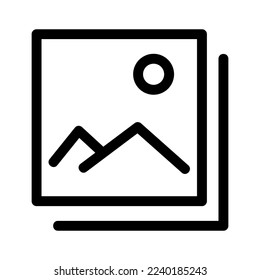 icono de galería o logotipo símbolo de signo aislado ilustración vectorial - iconos vectoriales de estilo negro de alta calidad
