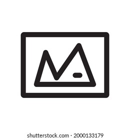 gallery icon or logo vector illustration of isolated sign symbol, vector illustration with high quality black outline.