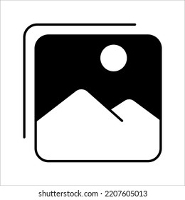 Galerie Symbol auf weißem Hintergrund
