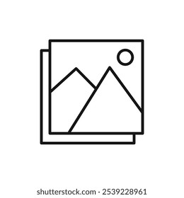 colección de contorno de icono de Galería o conjunto en blanco y negro